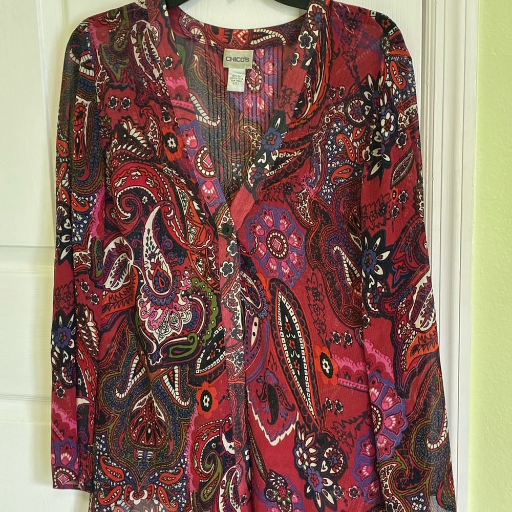 Chico's Multicolor Paisley Blouse